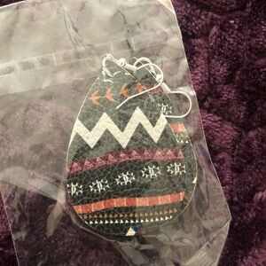 Tribal Pattern Teardrop Earrings